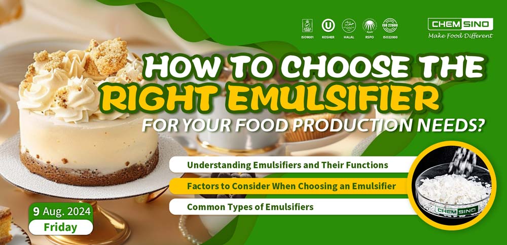 How to Choose the Right Emulsifier for Your Food Production Needs